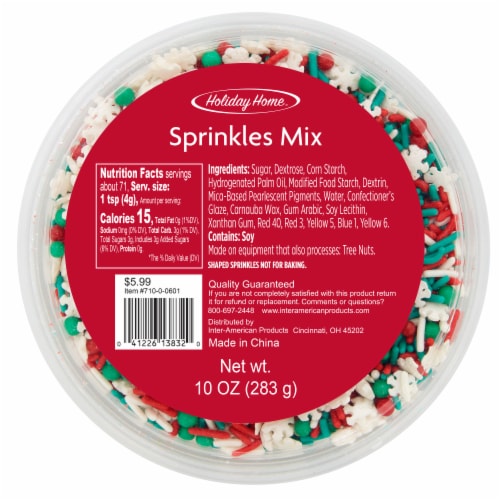 Holiday Home Sprinkles Mix Tub, 10 oz - City Market