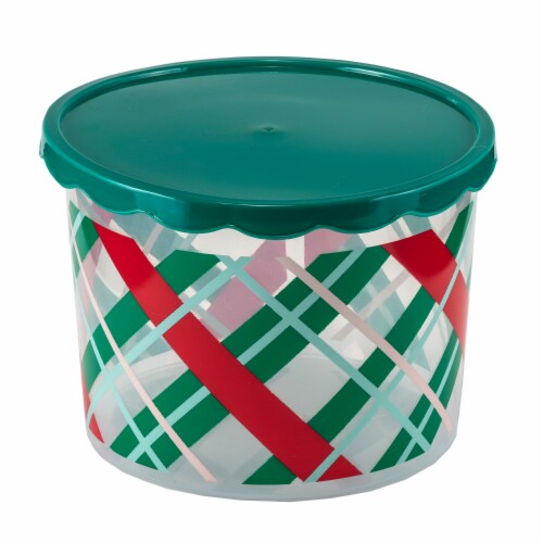 Holiday Home Food Container - Plaid Perspective: front