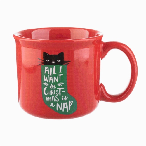 Holiday Home All I Want For Christmas Novelty Mug - Red Perspective: front
