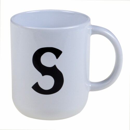 Holiday Home Monogram 'S' Mug - White/Black Perspective: front