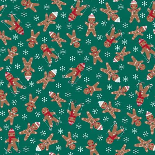 Lintex Vinyl Tablecloth - Gingerbread Print Perspective: front