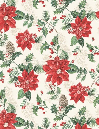 Lintex Poinsettia Joy Tablecloth Perspective: front