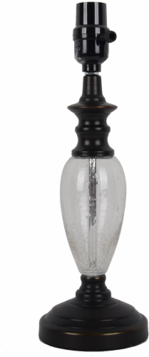 HD Designs Glass Font Accent Lamp Base - Black Perspective: front