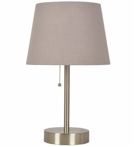 HD Designs Stick Lamp with Shade - Silver/Gray Perspective: front