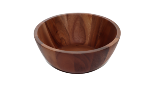 Dash of That Large Acacia Wood Serving Bowl Perspective: front