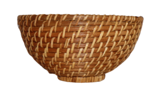 Dash of That Small Rattan Serving Bowl Perspective: front