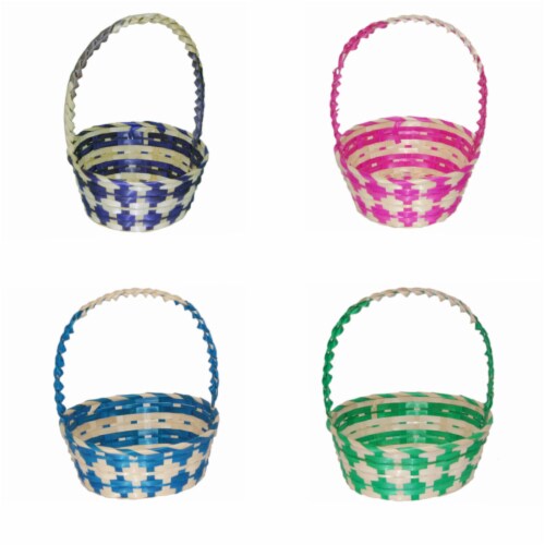 Holiday Home Small Square Weave Easter Basket - Assorted Perspective: front