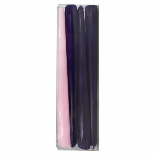 HD Designs Holiday Advent Candles - 4 Pack - Pink/Purple Perspective: front