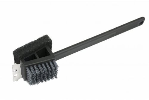 HD Designs Grill Safe Scrub 2-in-1 Long Handle Grill Brush Perspective: front