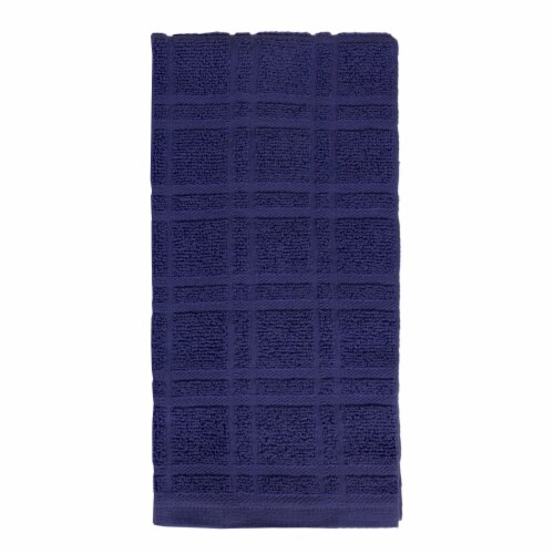 Everyday Living Solid Kitchen Towel - Patriot Blue Perspective: front