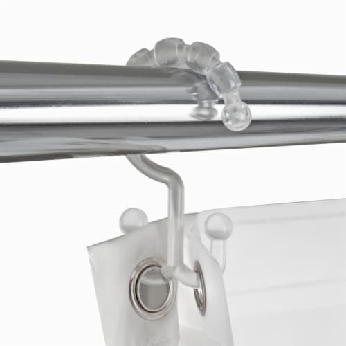 Everyday Living® Plastic Glide Double Shower Curtain Hook - Clear - 12 Pack Perspective: front