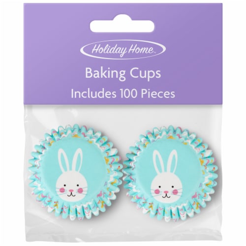 Holiday Home Mini Bunny Face Baking Cups Perspective: front