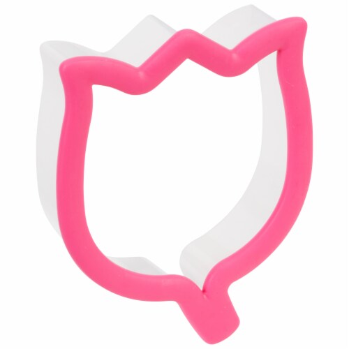 Holiday Home Easter Tulip Grippy Cookie Cutter - Pink Perspective: front