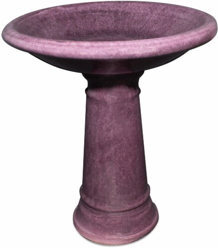 The Joy of Gardening Heritage Purple Mini Birdbath Perspective: front