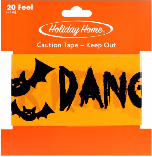 Holiday Home™ Keep Out Caution Tape - Orange/Black Perspective: front