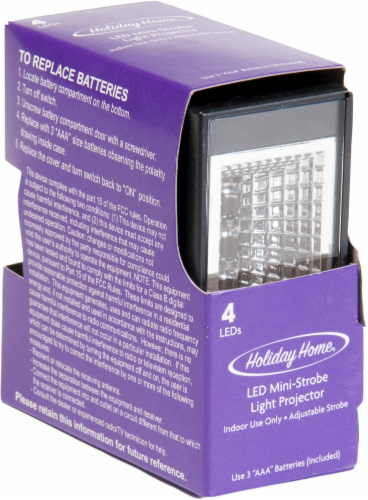 Holiday Home® LED Mini-Strobe Light Projector - White Perspective: front