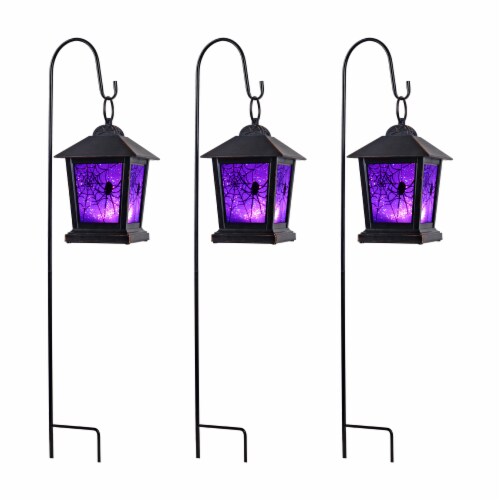 Holiday Home Halloween Lantern Pathway Markers - Black/Bronze Perspective: front