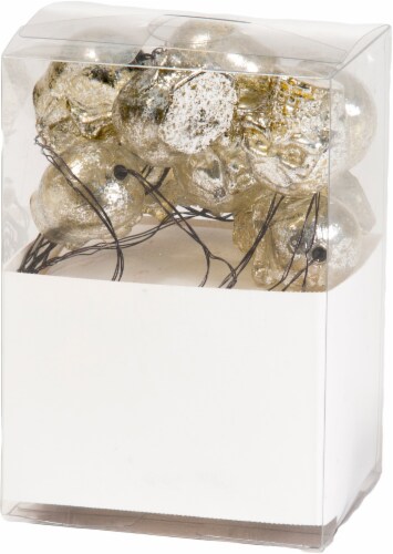 Holiday Home Skull Icon String Lights - Gold Perspective: front