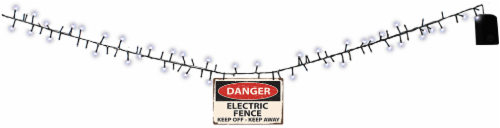 Holiday Home Electric Fence Lighted Garland - White Perspective: front