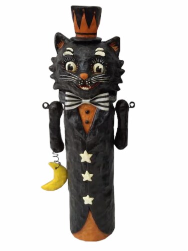 Holiday Home Vintage Halloween Cat Decor Perspective: front