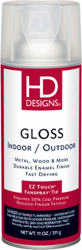 HD Designs® Indoor/Outdoor Gloss Spray Paint - Clear Perspective: front
