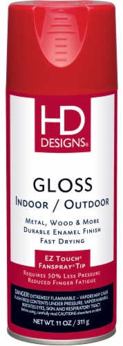 HD Designs® Indoor/Outdoor Gloss Spray Paint - Stop Sign Red Perspective: front