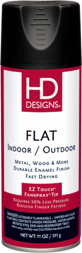 HD Designs® Indoor/Outdoor Flat Enamel Finish - Black Perspective: front