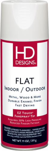 HD Designs® Indoor/Outdoor Flat Spray Paint - White Perspective: front
