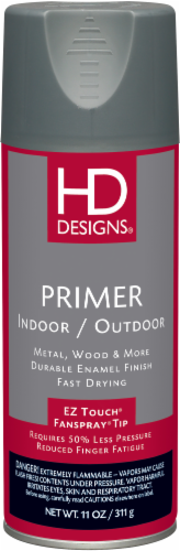 HD Designs® Indoor/Outdoor Primer Spray Paint - Gray Perspective: front