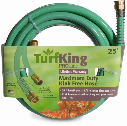 Turf King® PRO Line Maximum Duty Kink-Free Hose - Green Perspective: front