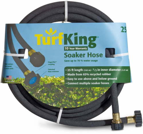Turf King® Soaker Hose - Black Perspective: front