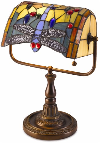 HD Designs Tiffany Dragonfly Banker's Lamp, 14 in - Ralphs