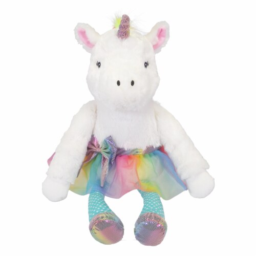 Holiday Home Tutu Sitting Unicorn Stuffed Animal Perspective: front