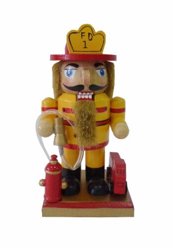 Holiday Home Fireman Nutcracker Perspective: front