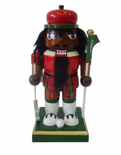 Holiday Home Ethnic Golfer Nutcracker Perspective: front