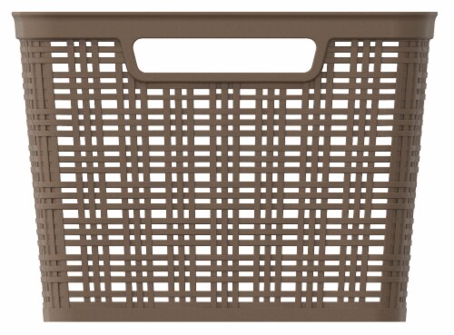Everyday Living Espresso Large WIcker Basket Perspective: front