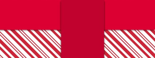 Holiday Home Candy Cane Stripe & Solid Tissue Paper - Red Perspective: front