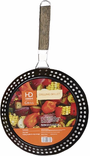 HD Designs Grill® Nonstick Grilling Skillet Perspective: front