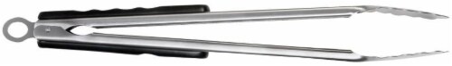 HD Designs Grill Locking Barbeque Tongs - Black/Stainless Steel Perspective: front