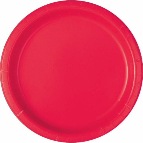 Kroger® Enterntainment Essentials Paper Plates - Lollipop Pink - 8 Pack Perspective: front