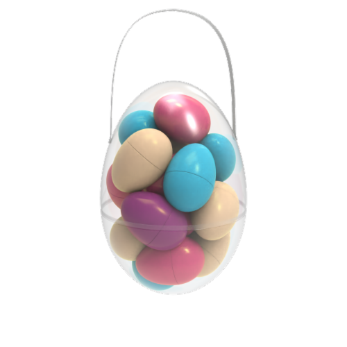 Holiday Home Matte Metallic Pastel Fill Eggs Perspective: front