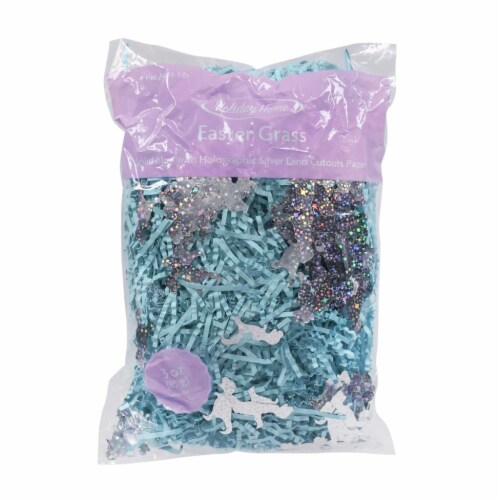 Holiday Home® Paper Grass with Dino Cutouts - Blue Perspective: front