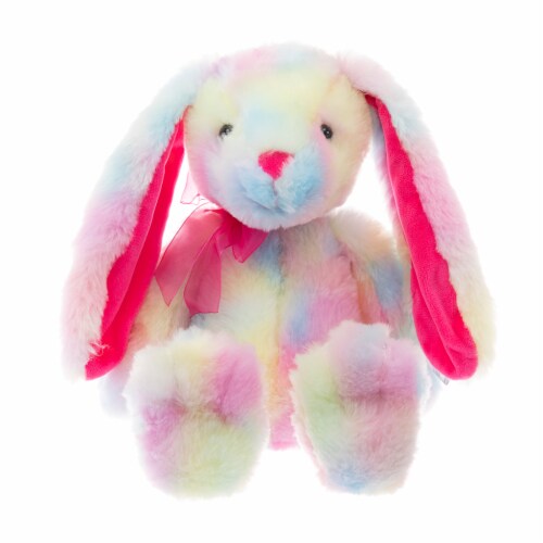 Holiday Home Tie Dye Easter Bunny Plush Perspective: front