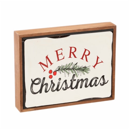 Holiday Home Christmas Tabletop Sign Perspective: front