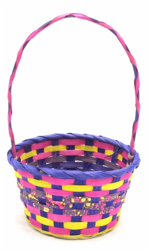 Holiday Home Confetti Band Basket - Purple Perspective: front