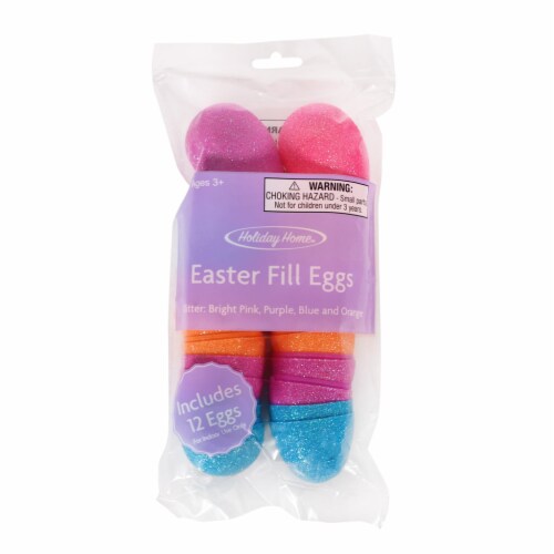 Holiday Home® Warm Bright Glitter Eggs Perspective: front