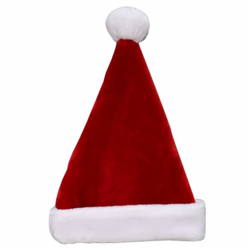 Holiday Home Deluxe Plush Santa Hat - Red/White Perspective: front