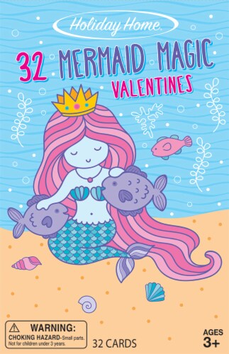 Holiday Home® Mermaid Magic Valentine's Exchange Cards Perspective: front