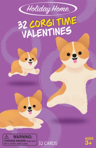 Holiday Home® Corgi Time Valentine's Exchange Cards Perspective: front