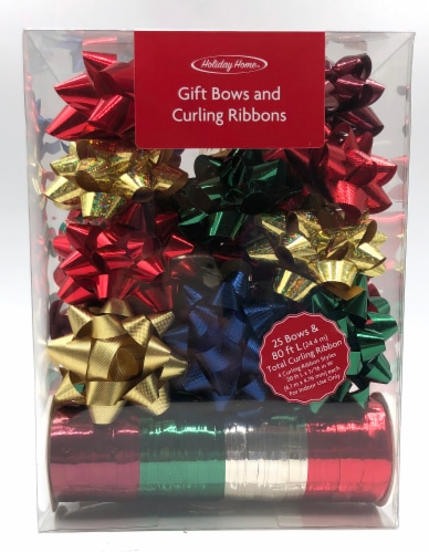 Holiday Home Gift Bows and Ribbon Value Pack in Traditional Perspective: front